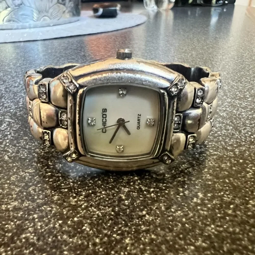 Chicos Silver Band Watch